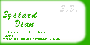 szilard dian business card